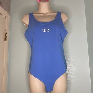 Blue Levi’s bodysuit. Size medium